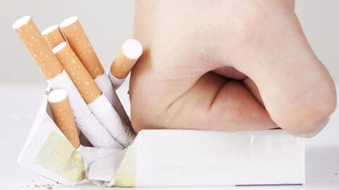 Sudden cessation of smoking, leading to disruptions in the functioning of the body